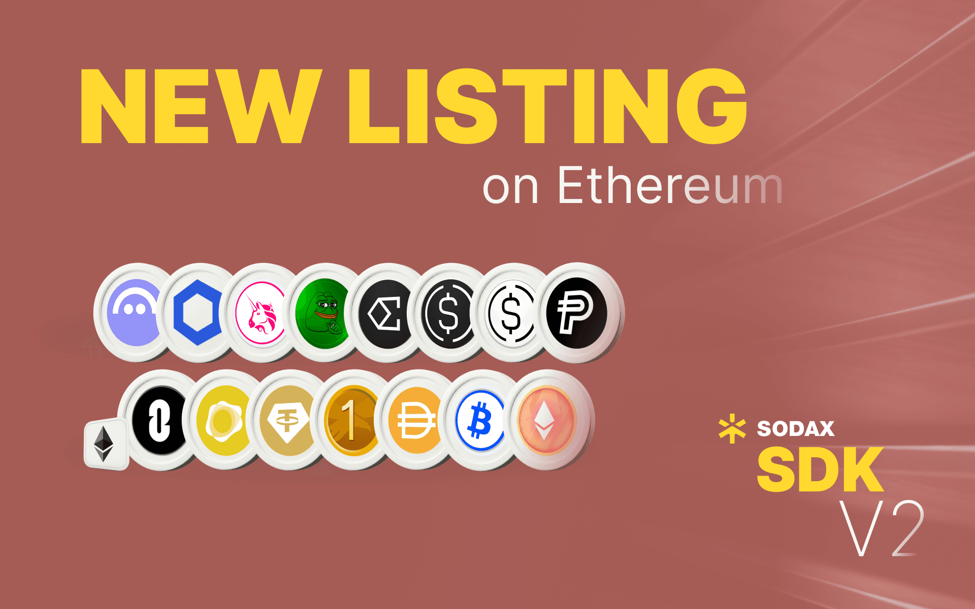 SODAX SDK now supports an additional 15 assets on Ethereum