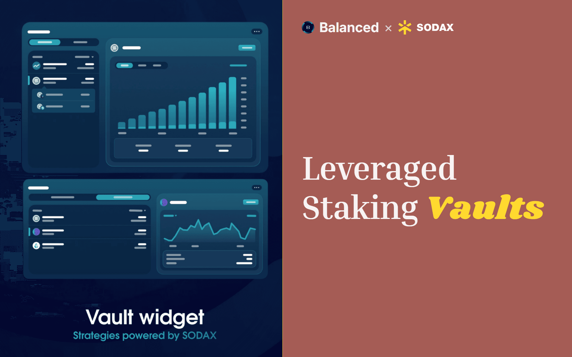 Balanced Widgets Launch with SODAX Leveraged Staking Vaults